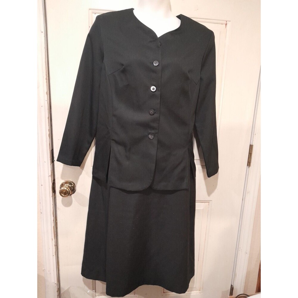 Woman Skirt Suit, Petite Black Sz 20P,, Vintage, Lined,NWT